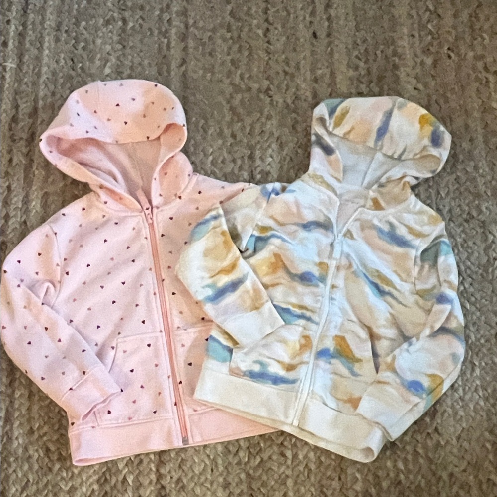Cat & Jack Kids' Pink and Multicolor Hoodies size 5T EUC